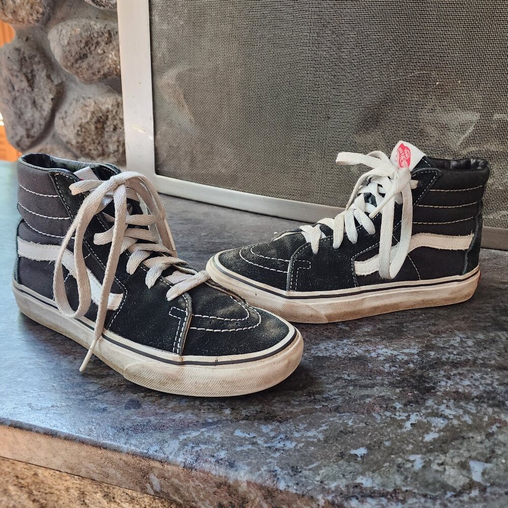 Vans Suede Off The Wall Sk8 High Top Black/White Sneakers Size 6